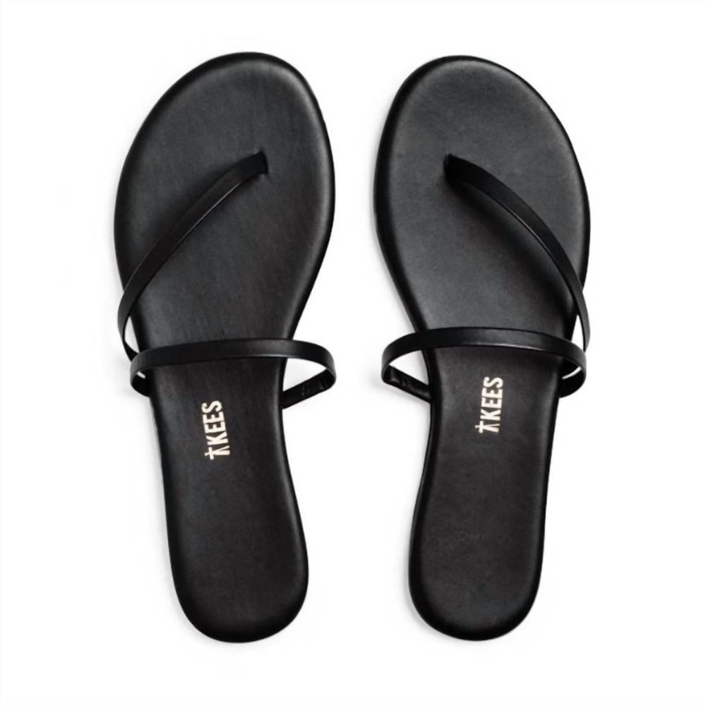 TKEES Sarit Strappy Slides Slip On Sandal in Black Size 7
